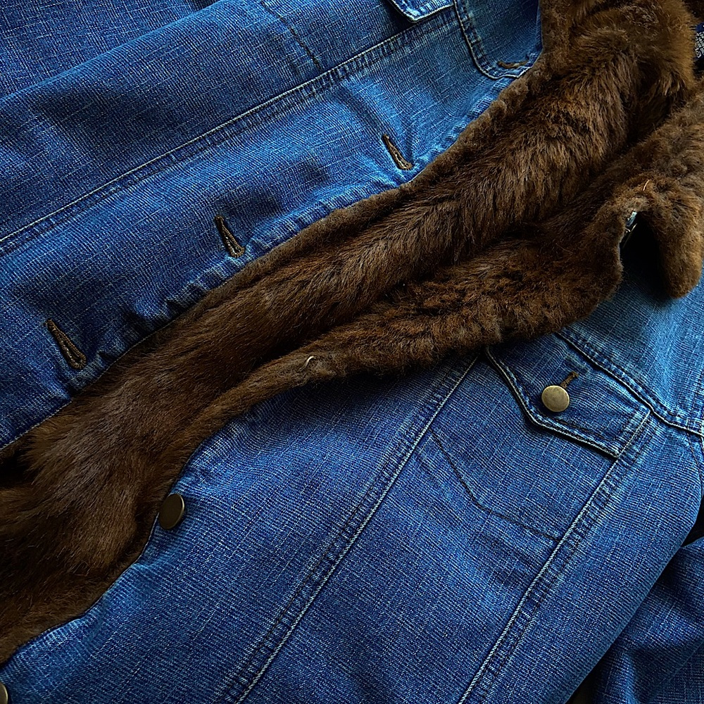 Faux Fur Jean jacket